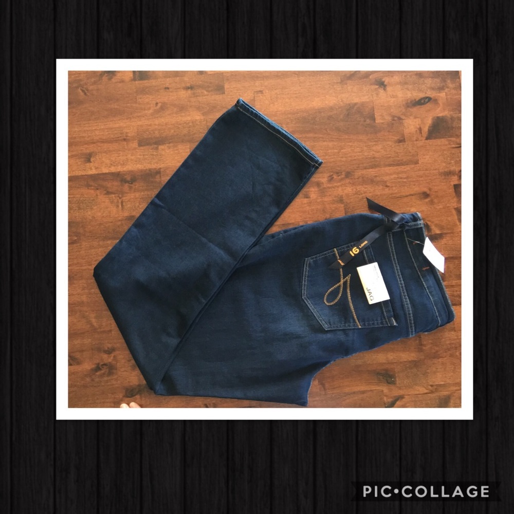 NWT Jag Straight Leg Mid Rise Sz 16 Long